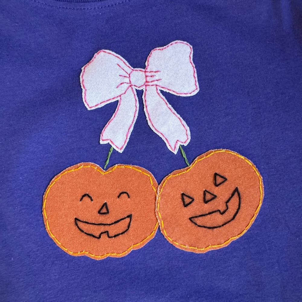 Hand-Stitched Cherry Pumpkins Tee - Picture 2 of 3